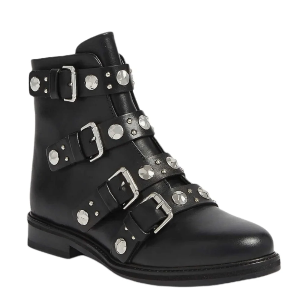 Maje Fortuna Studded Leather Boots Black SOLD OUT ONLINE Women's - Picture 16 of 16